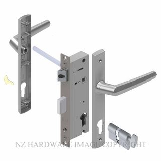 YALE PL8270227SC PALLADIUM 40MM 2PT 24MM KEY-TURN LOCKSET SATIN CHROME