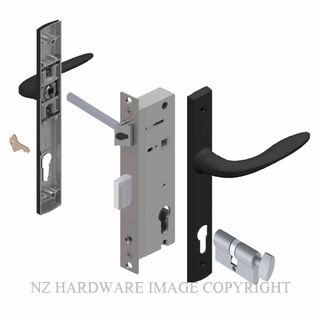 YALE PL82702L1B PALLADIUM 40MM 2PT 24MM KEY-TURN LOCKSET MATT BLACK