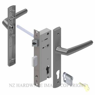 YALE PL8270327P PALLADIUM 40MM 2PT 24MM INT-TURN LOCKSET POWDERCOAT