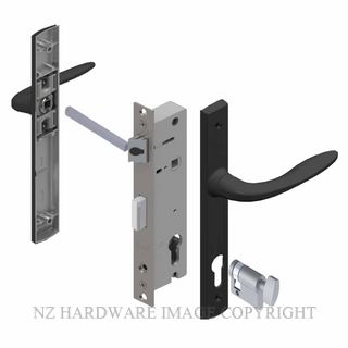 YALE PL82204L1B PALLADIUM 30MM 2PT 13MM INT-KEY LOCKSET MATT BLACK