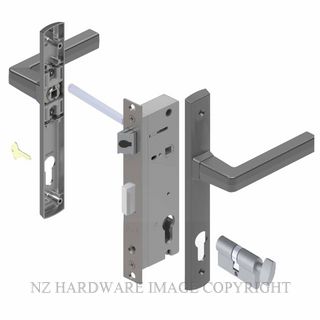 YALE PL8230229P PALLADIUM 40MM 2PT 13MM KEY-TURN LOCKSET POWDERCOAT