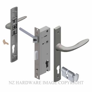 YALE PL82302L1P PALLADIUM 40MM 2PT 13MM KEY-TURN LOCKSET POWDERCOAT