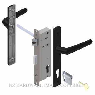 YALE PL8230327B PALLADIUM 40MM 2PT 13MM INT-TURN LOCKSET MATT BLACK