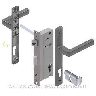YALE PL8240229P PALLADIUM 50MM 2PT 13MM KEY-TURN LOCKSET POWDERCOAT