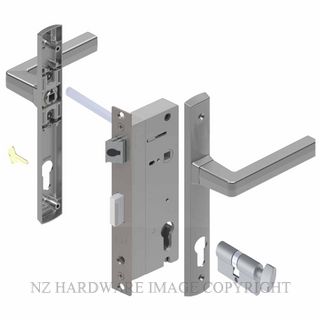 YALE PL8240229SC PALLADIUM 50MM 2PT 13MM KEY-TURN LOCKSET SATIN CHROME
