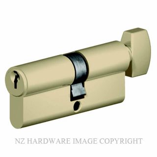 YALE P33032 EURO CYLINDER KEY & TURN 31MM/31MM POLISHED BRASS