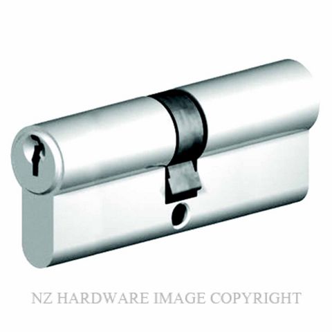 YALE P33260E OFFSET EURO CYLINDER DOUBLE KEYED 33MM/48MM SATIN CHROME