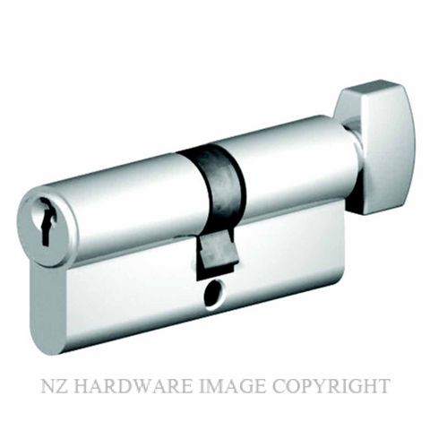 YALE P33261 OFFSET EURO CYLINDER KEY & TURN 33MM/48MM SATIN CHROME