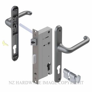 YALE VR82402P VERONA 50MM 2PT 13MM KEY-TURN LOCKSET POWDERCOAT