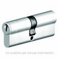YALE P33285E OFFSET EURO CYLINDER DOUBLE KEYED 85MM/30MM SATIN CHROME