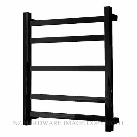 ALEXANDER ELAN 9B02 5 BAR 30S HEATED TOWEL LADDER MATT BLACK