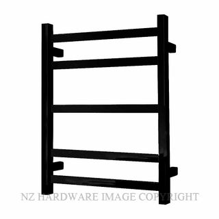 ALEXANDER ELAN 9B01 5 BAR 20S HEATED TOWEL LADDER MATT BLACK