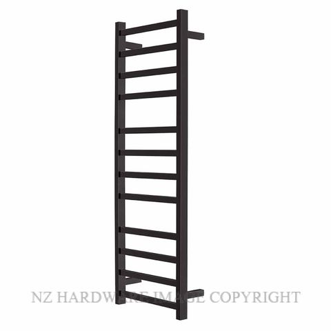 ALEXANDER ELAN 9B12 12 BAR 120S HEATED TOWEL LADDER MATT BLACK