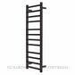 ALEXANDER ELAN 9B12 12 BAR 120S HEATED TOWEL LADDER MATT BLACK