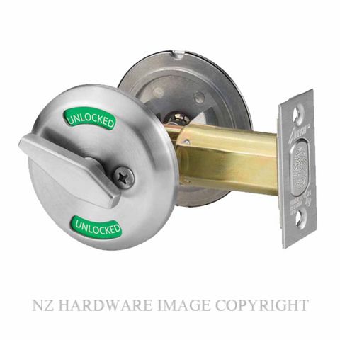 Privacy Lock with Occupancy Indicator in Satin Chrome