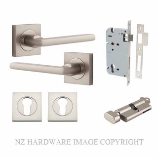 IVER 0279KENTR60KT BALTIMORE KEY-TURN ENTRANCE LOCK KITSET SQUARE ROSE SATIN NICKEL
