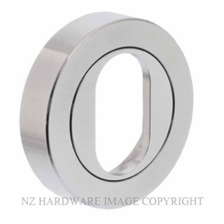 LOCKWOOD 1226/ICP OVAL CYLINDER ESCUTCHEON CHROME PLATE