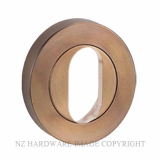 LOCKWOOD 1226/IORB OVAL CYLINDER ESCUTCHEON OIL RUBBED BRONZE