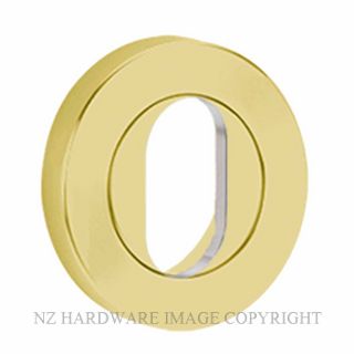LOCKWOOD 1226/IPB OVAL CYLINDER ESCUTCHEON POLISHED BRASS