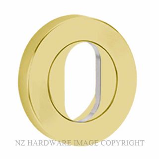 LOCKWOOD 1226/ISB OVAL CYLINDER ESCUTCHEON SATIN BRASS