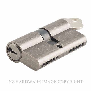 SDG 21607-KA3 EURO CYLINDER 65MM DUAL FUNCTION KEY-KEY DISTRESSED NICKEL