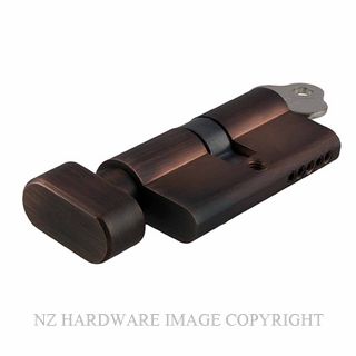 SDG 21612-KA3 EURO CYLINDER 65MM KEY & TURN ANTIQUE COPPER