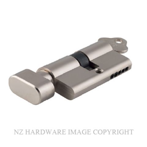 SDG 21619-KA3 EURO CYLINDER 65MM KEY & TURN SATIN NICKEL