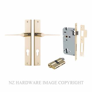 IVER 10254KENTR60KK COMO RECTANGULAR KEY-KEY ENTRANCE LOCK KITSET POLISHED BRASS