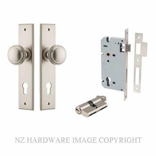 IVER 14831KENTR60KK PADDINGTON CHAMFERED KEY-KEY ENTRANCE LOCK KITSET SATIN NICKEL