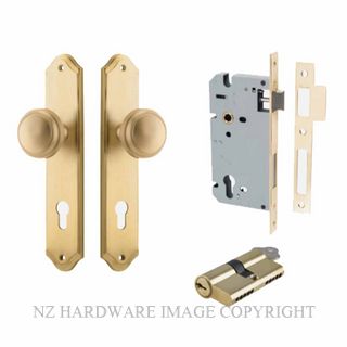 IVER 15326KENTR60KK PADDINGTON SHOULDERED KEY-KEY ENTRANCE LOCK KITSET BRUSHED BRASS
