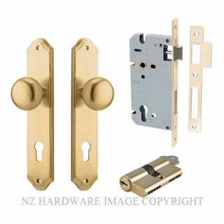 IVER 15328KENTR60KK CAMBRIDGE SHOULDERED KEY-KEY ENTRANCE LOCK KITSET BRUSHED BRASS