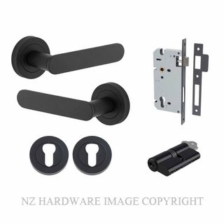 IVER 0333KENTR60KK BRONTE ROUND ROSE KEY-KEY ENTRANCE LOCK KITSET MATT BLACK