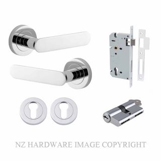 IVER 0334KENTR60KK BRONTE ROUND ROSE KEY-KEY ENTRANCE LOCK KITSET CHROME PLATE