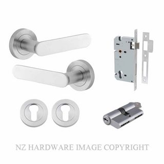 IVER 0335KENTR60KK BRONTE ROUND ROSE KEY-KEY ENTRANCE LOCK KITSET BRUSHED CHROME