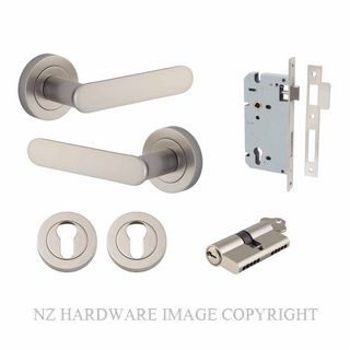 IVER 0339KENTR60KK BRONTE ROUND ROSE KEY-KEY ENTRANCE LOCK KITSET SATIN NICKEL