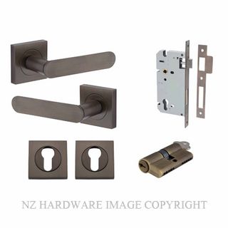 IVER 0401KENTR60KK BRONTE SQUARE ROSE KEY-KEY ENTRANCE LOCK KITSET SIGNATURE BRASS