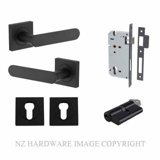 IVER 0403KENTR60KK BRONTE SQUARE ROSE KEY-KEY ENTRANCE LOCK KITSET MATT BLACK