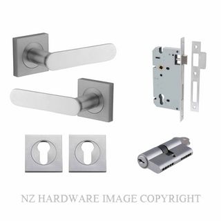 IVER 0405KENTR60KK BRONTE SQUARE ROSE KEY-KEY ENTRANCE LOCK KITSET BRUSHED CHROME