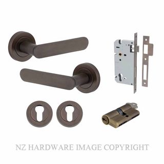 IVER 0331KENTR60KK BRONTE ROUND ROSE KEY-KEY ENTRANCE LOCK KITSET SIGNATURE BRASS