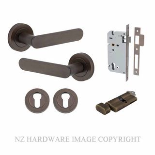 IVER 0331KENTR60KT BRONTE ROUND ROSE KEY-TURN ENTRANCE LOCK KITSET SIGNATURE BRASS