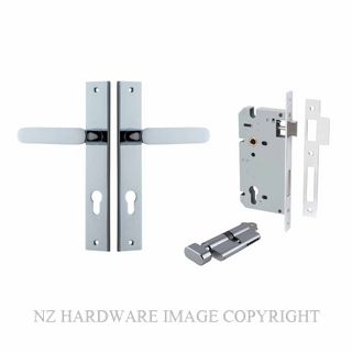 IVER 11748KENTR60KT BRONTE RECTANGULAR KEY-TURN ENTRANCE LOCK KITSET CHROME PLATE