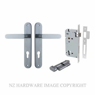 IVER 12264KENTR60KT BRONTE OVAL KEY-TURN ENTRANCE LOCK KITSET BRUSHED CHROME