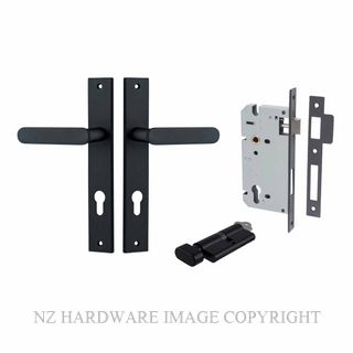 IVER 12748KENTR60KT BRONTE RECTANGULAR KEY-TURN ENTRANCE LOCK KITSET MATT BLACK