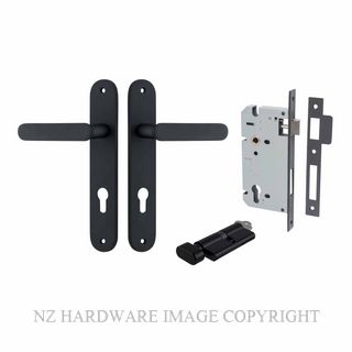 IVER 12764KENTR60KT BRONTE OVAL KEY-TURN ENTRANCE LOCK KITSET MATT BLACK