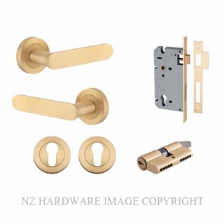 IVER 0452KENTR60KK BRONTE ROUND ROSE KEY-KEY ENTRANCE LOCK KITSET BRUSHED BRASS