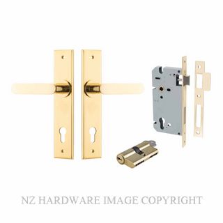 IVER 10284KENTR60KK BRONTE CHAMFERED KEY-KEY ENTRANCE LOCK KITSET POLISHED BRASS