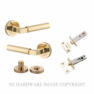 IVER 0340KPRIV60 BERLIN ROUND ROSE PRIVACY KITSET POLISHED BRASS