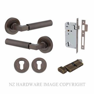 IVER 0341KENTR60KT BERLIN ROUND ROSE KEY-TURN ENTRANCE LOCK KITSET SIGNATURE BRASS