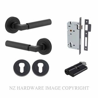IVER 0343KENTR60KK BERLIN ROUND ROSE KEY-KEY ENTRANCE LOCK KITSET MATT BLACK