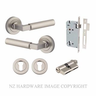 IVER 0349KENTR60KK BERLIN ROUND ROSE KEY-KEY ENTRANCE LOCK KITSET SATIN NICKEL